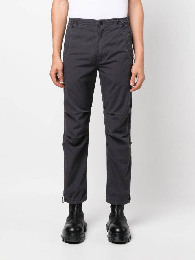 Maharishi Broek met bloemenprint Zwart