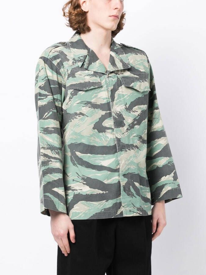 Maharishi Overhemd met camouflageprint Groen