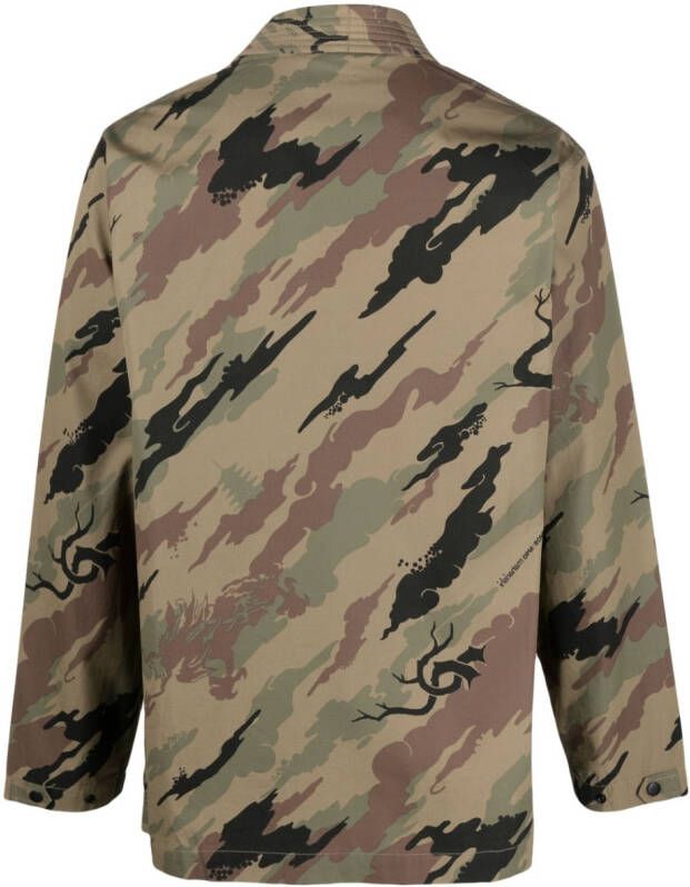Maharishi Overhemd met camouflageprint Beige