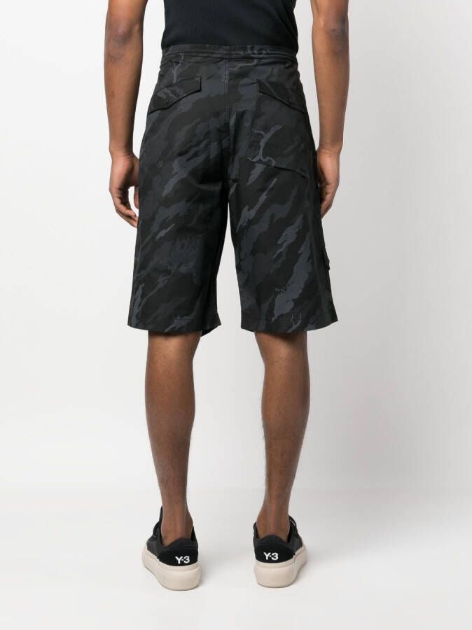 Maharishi Shorts met camouflageprint Zwart