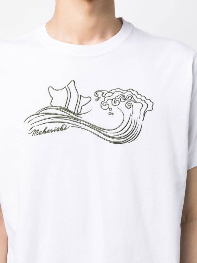 Maharishi T-shirt met borduurwerk Wit