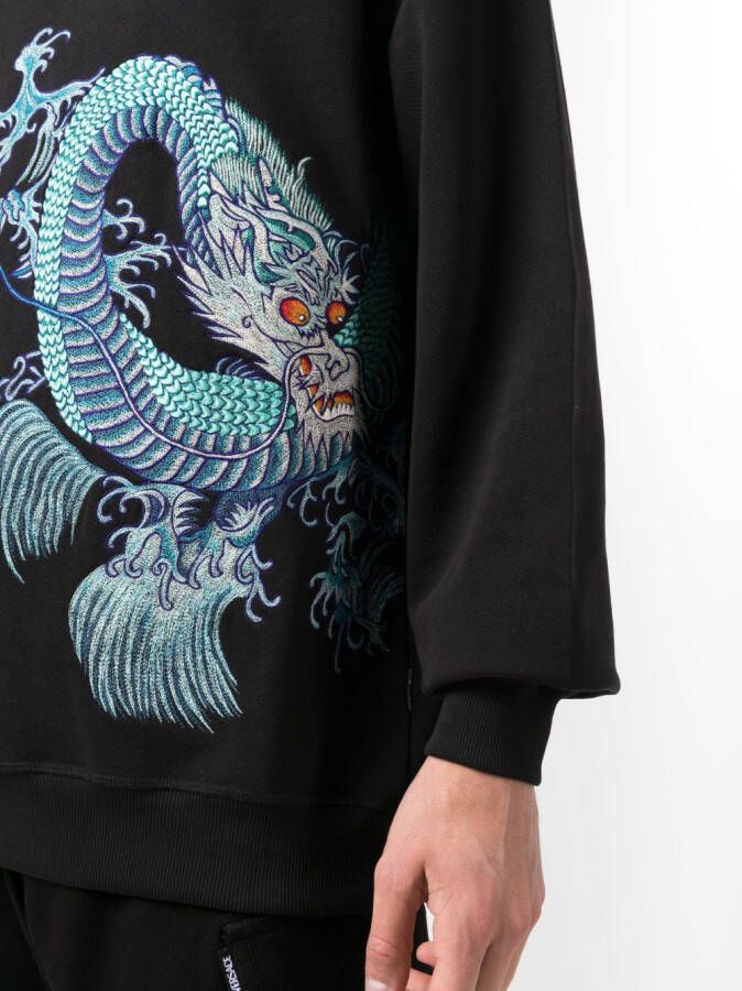 Maharishi Sweater met print Zwart