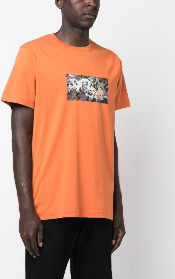 Maharishi T-shirt met print Oranje