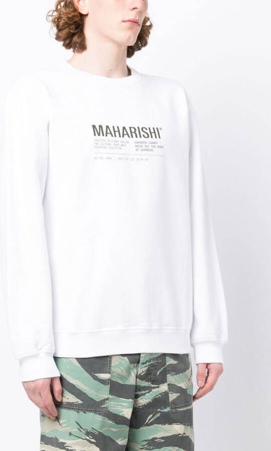 Maharishi Sweater met logoprint Wit