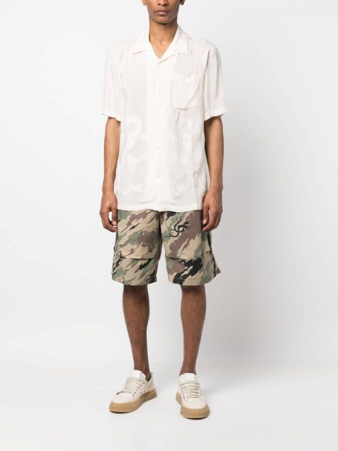 Maharishi Shorts met camouflageprint Beige