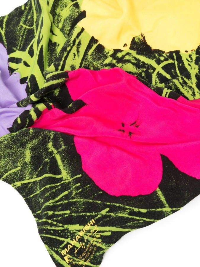 Maharishi Mondkapje met bloemenprint Rood