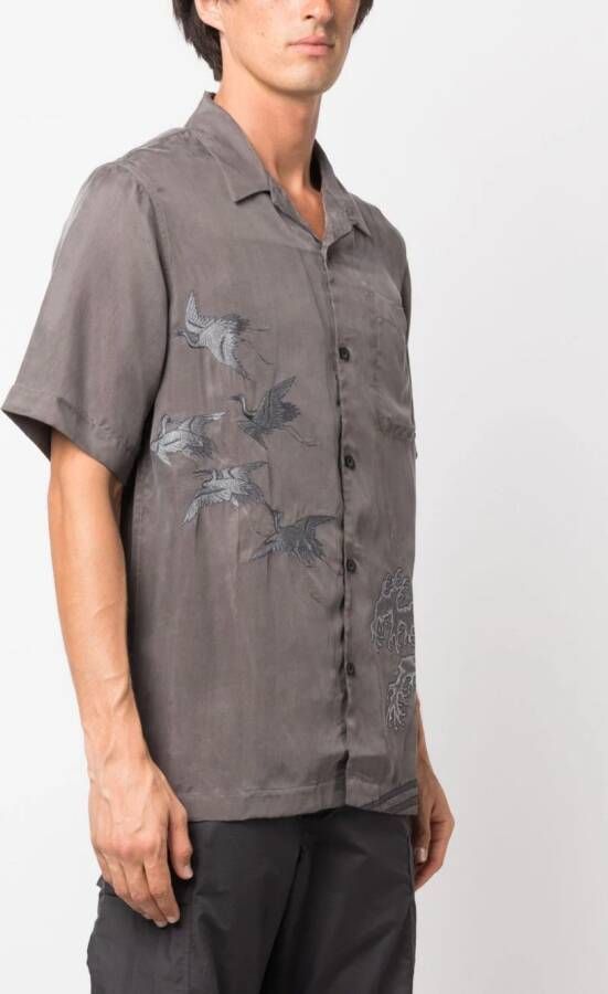 Maharishi Overhemd met borduurwerk Grijs