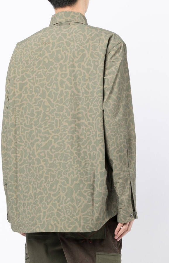 Maharishi Overhemd met camouflageprint Groen