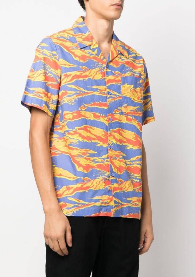 Maharishi Overhemd met print Blauw