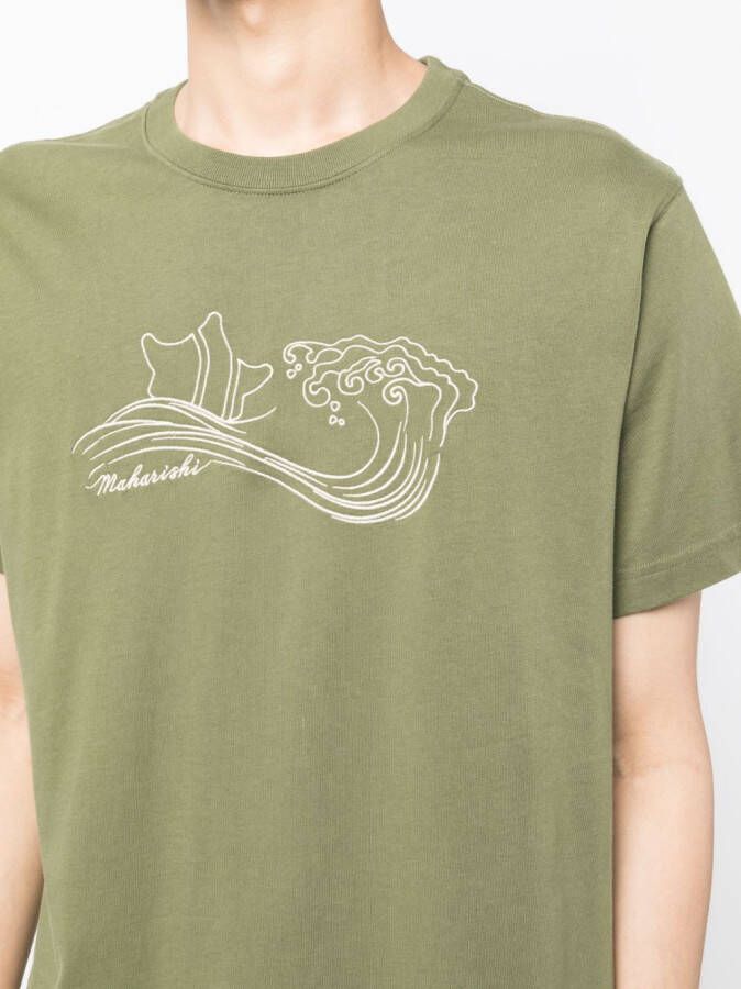Maharishi T-shirt met borduurwerk Groen