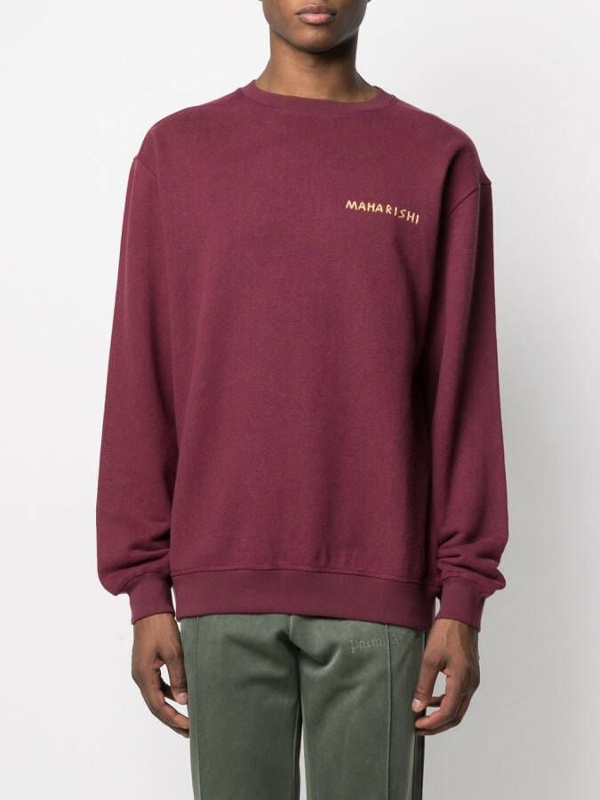 Maharishi Sweater met logoprint Rood