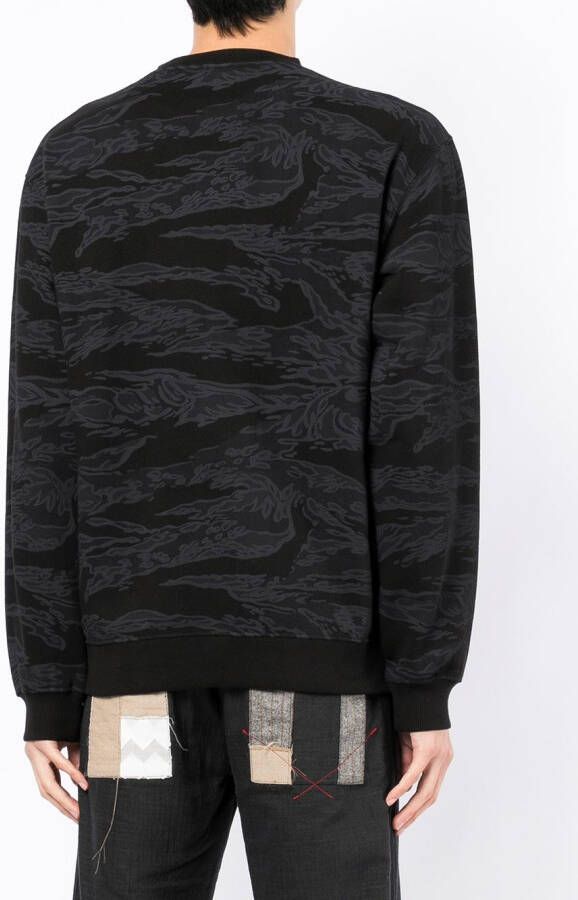 Maharishi Sweater met logoprint Zwart