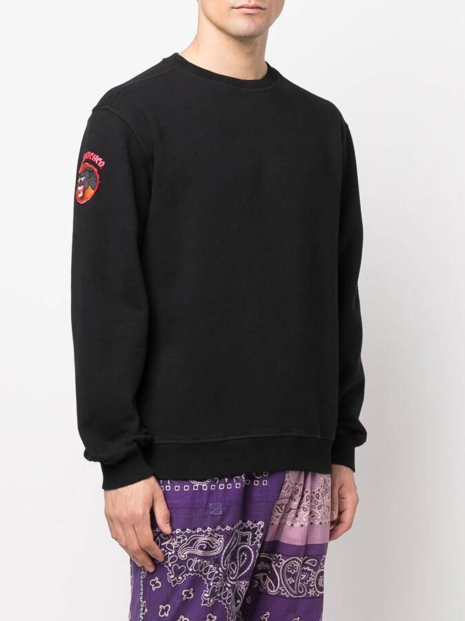 Maharishi Sweater met patchdetail Zwart
