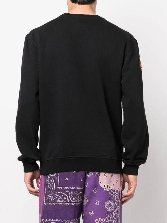 Maharishi Sweater met patchdetail Zwart