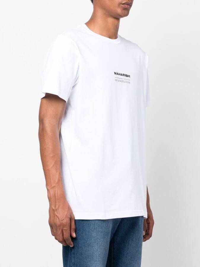 Maharishi T-shirt met geborduurd logo Wit