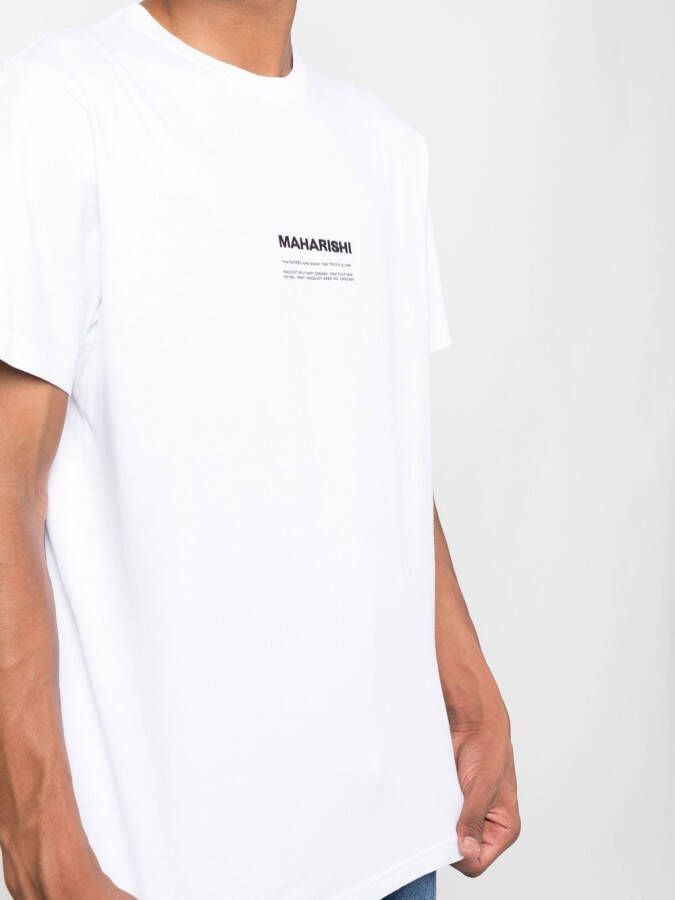 Maharishi T-shirt met geborduurd logo Wit