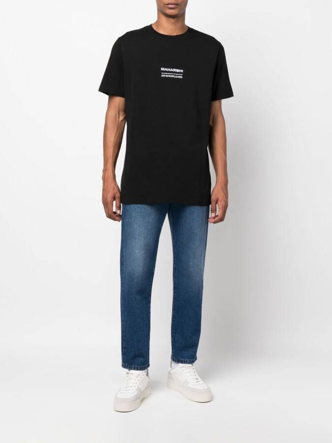 Maharishi T-shirt met geborduurd logo Zwart