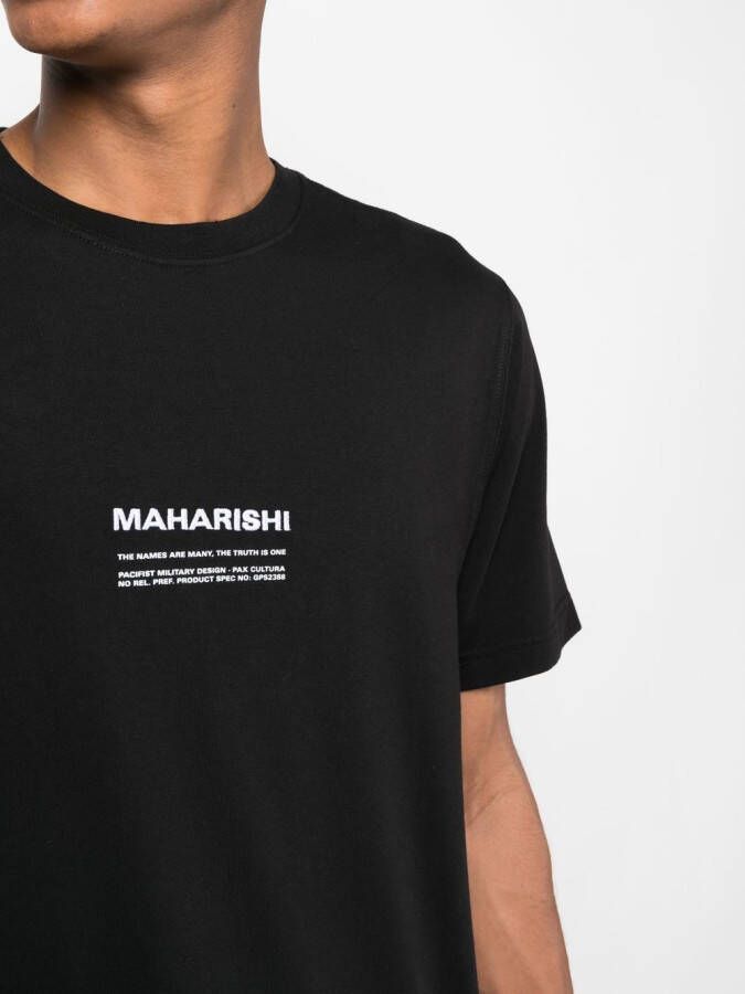 Maharishi T-shirt met geborduurd logo Zwart