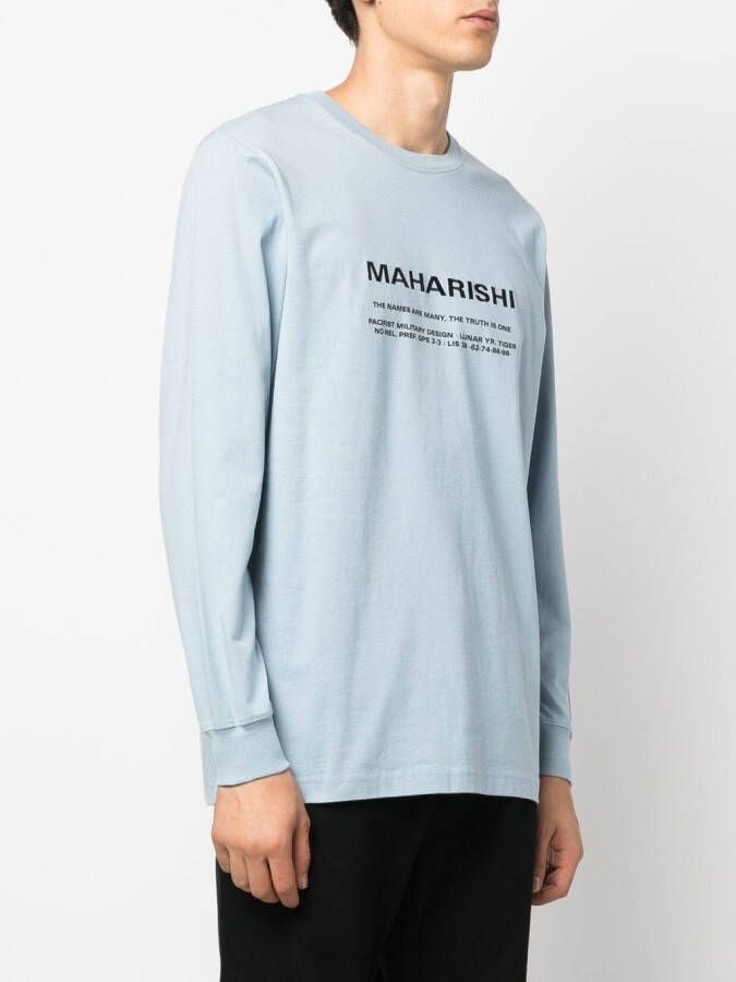 Maharishi T-shirt met logoprint Blauw