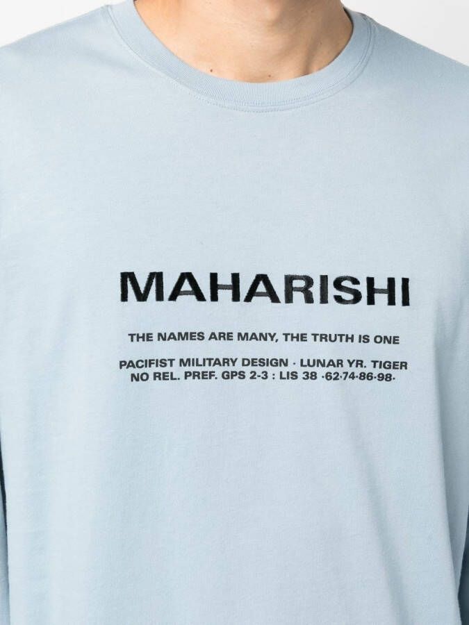 Maharishi T-shirt met logoprint Blauw