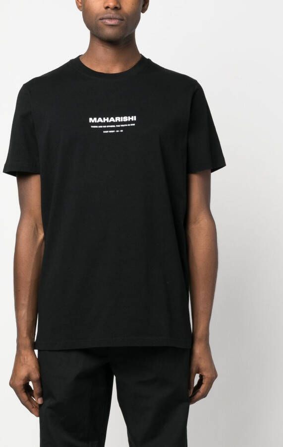 Maharishi T-shirt met print Zwart