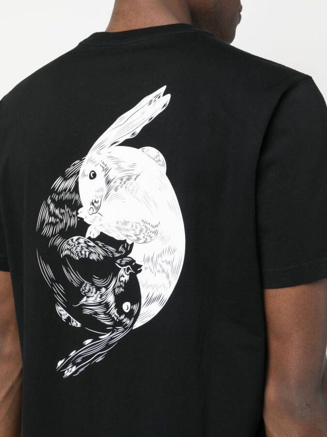 Maharishi T-shirt met print Zwart