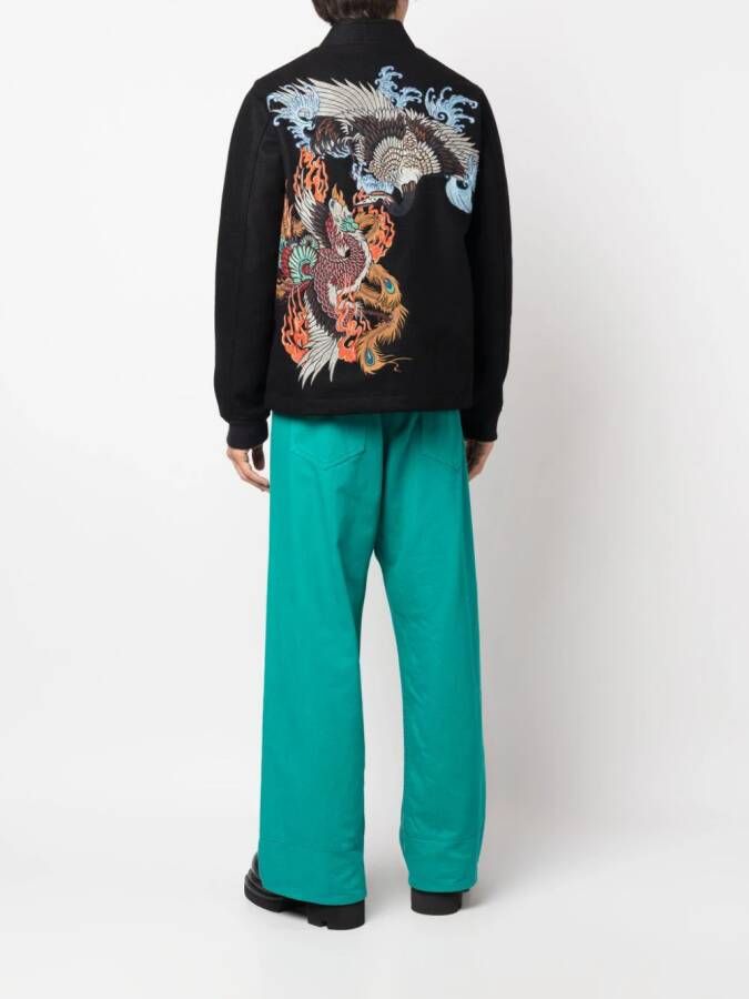 Maharishi Wikkeljack met logo Zwart