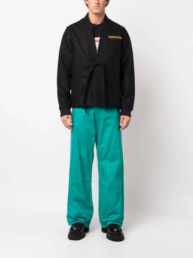 Maharishi Wikkeljack met logo Zwart