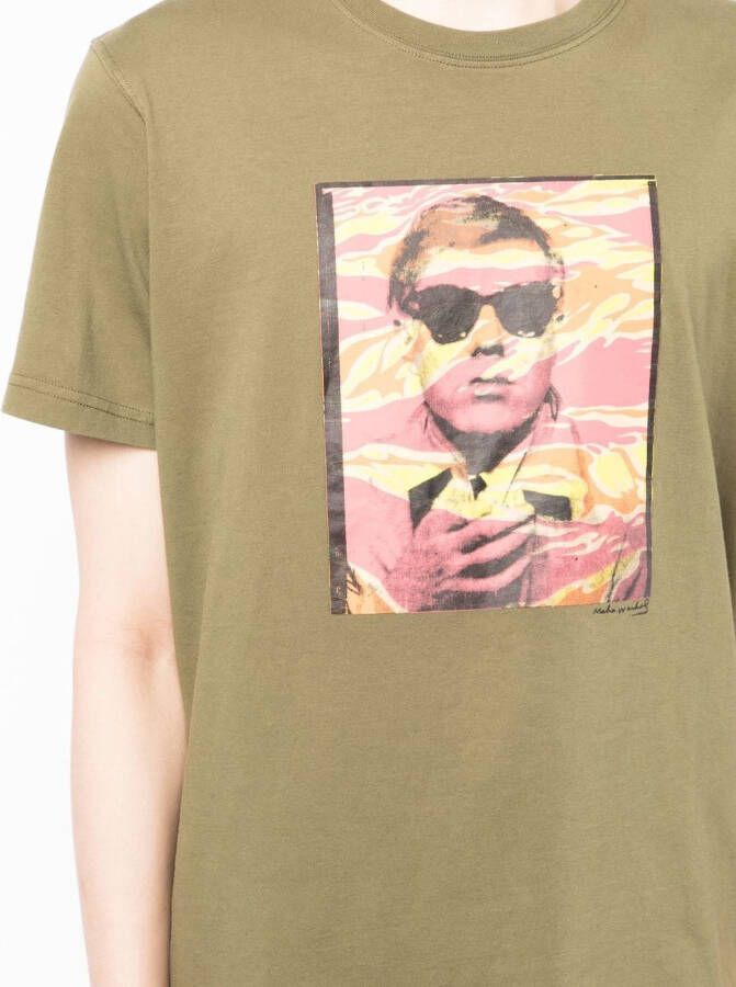 Maharishi x Andy Warhol T-shirt met fotoprint Groen
