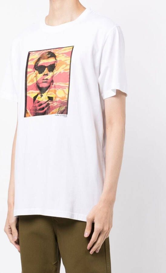 Maharishi x Andy Warhol T-shirt met fotoprint Wit