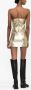Mainless Strapless mini-jurk Goud - Thumbnail 4
