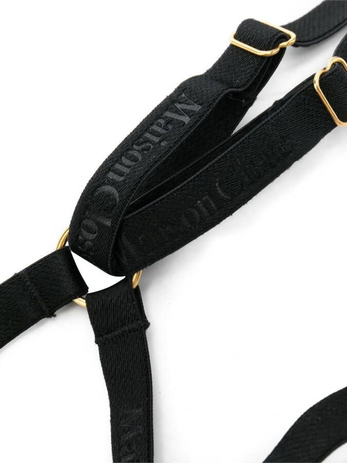 Maison Close Harnas met logoprint Zwart