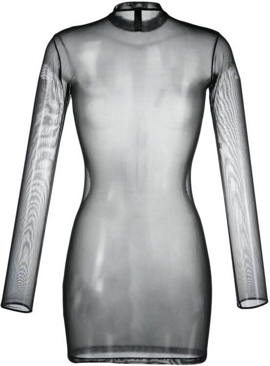 Maison Close Jurk met mesh Zwart