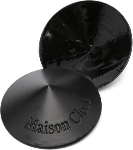 Maison Close Nipple covers met gegraveerd logo Zwart