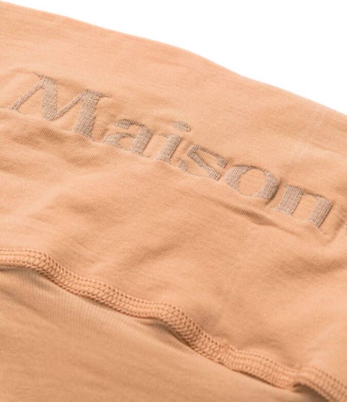 Maison Close Panty met logoprint Beige