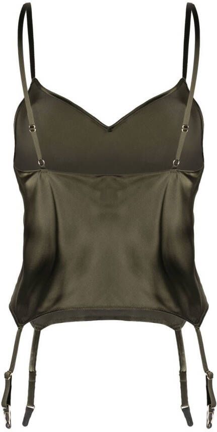 Maison Close Top met jarretels Groen