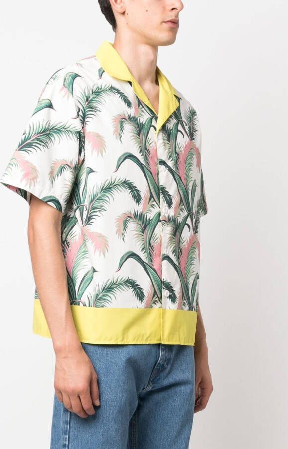 Maison Kitsuné Overhemd met print Wit