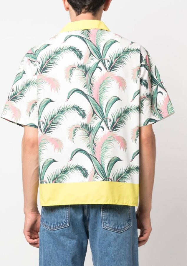 Maison Kitsuné Overhemd met print Wit