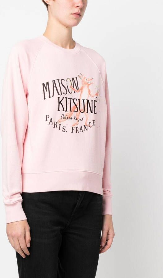 Maison Kitsuné Sweater met ronde hals Roze