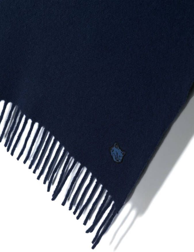 Maison Kitsuné Wollen sjaal Blauw
