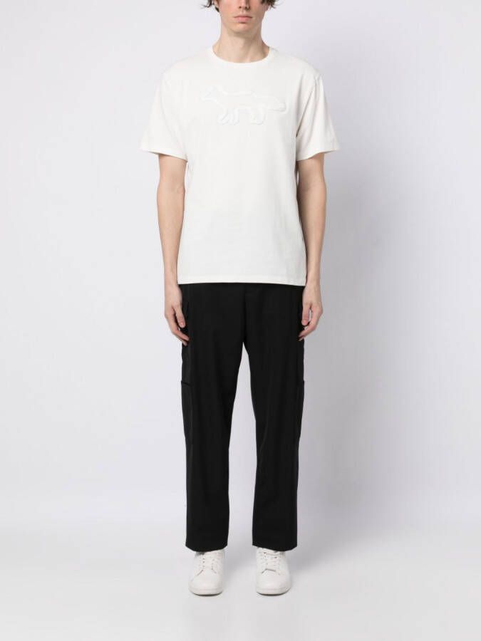 Maison Kitsuné T-shirt met borduurwerk Wit