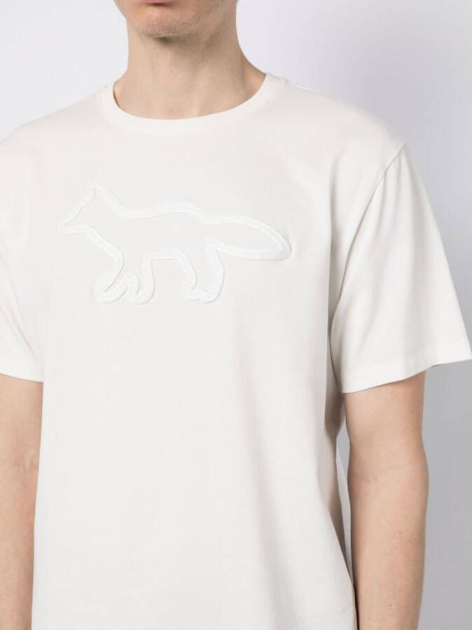 Maison Kitsuné T-shirt met borduurwerk Wit