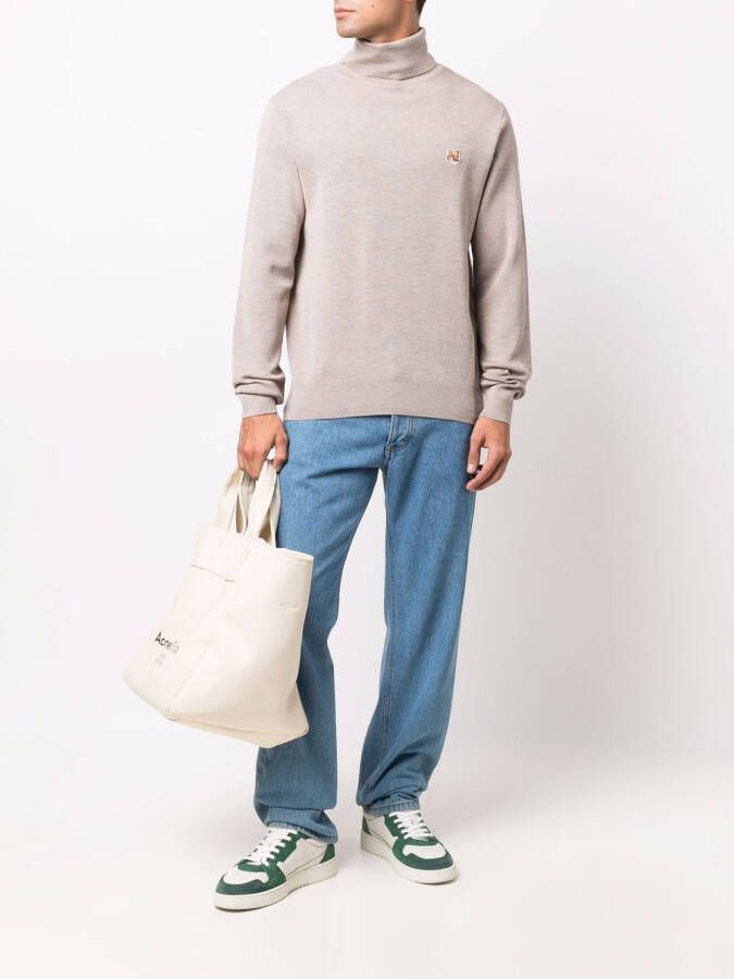 Maison Kitsuné Fijngebreide coltrui Beige