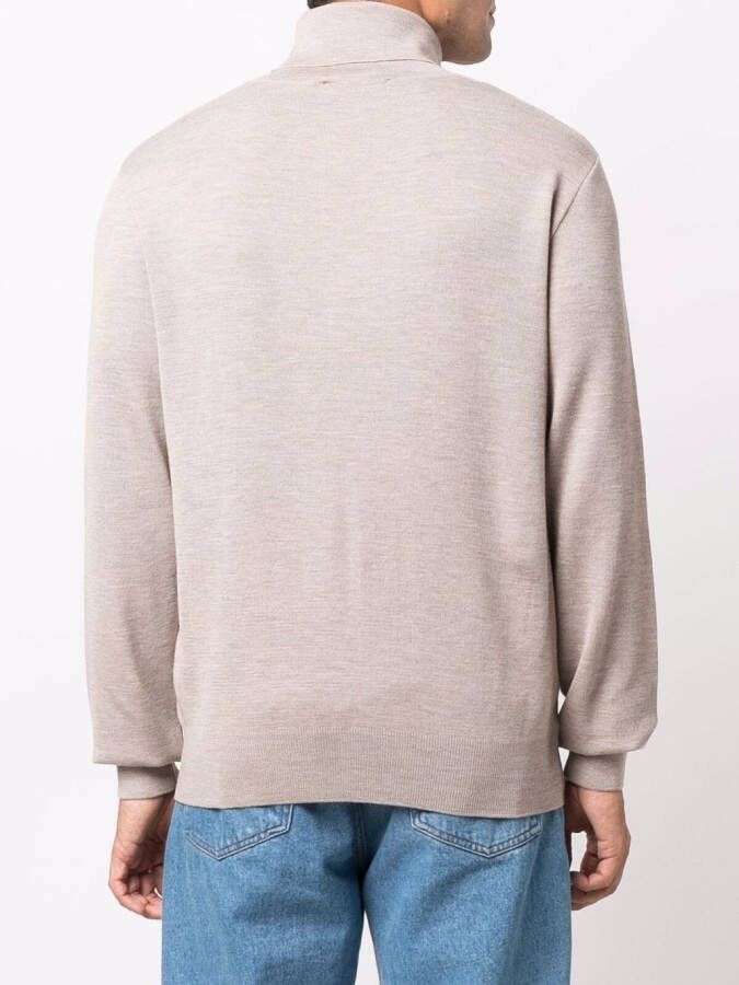 Maison Kitsuné Fijngebreide coltrui Beige
