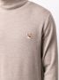 Maison Kitsuné Fijngebreide coltrui Beige - Thumbnail 5