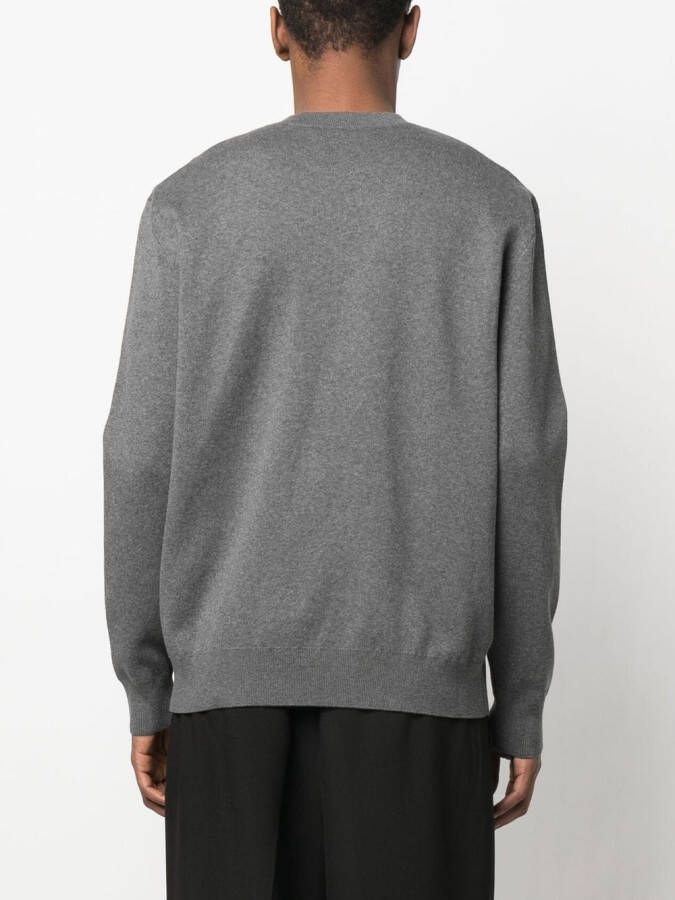 Maison Kitsuné Trui met vossenpatroon Grijs