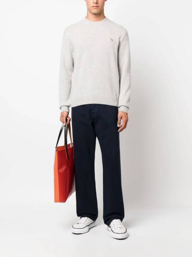 Maison Kitsuné Trui met patch Grijs