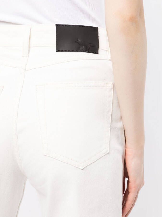 Maison Kitsuné High waist jeans Wit