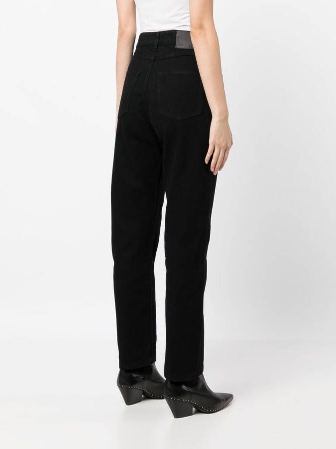 Maison Kitsuné High waist jeans Zwart