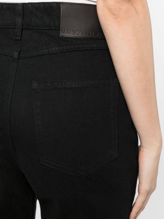 Maison Kitsuné High waist jeans Zwart